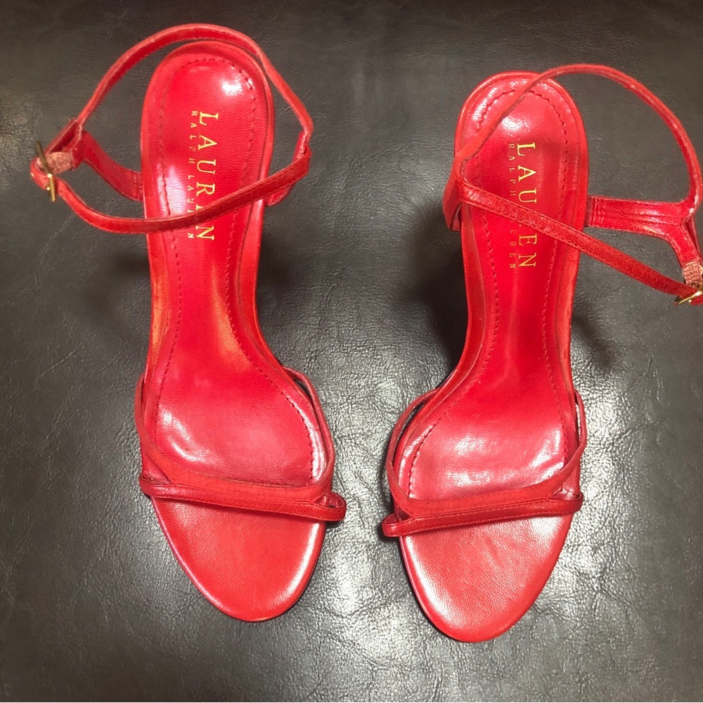 Ralph Lauren strap heals.
